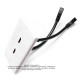 Placa Tapa doble pigtail HDMI 4k en ABS